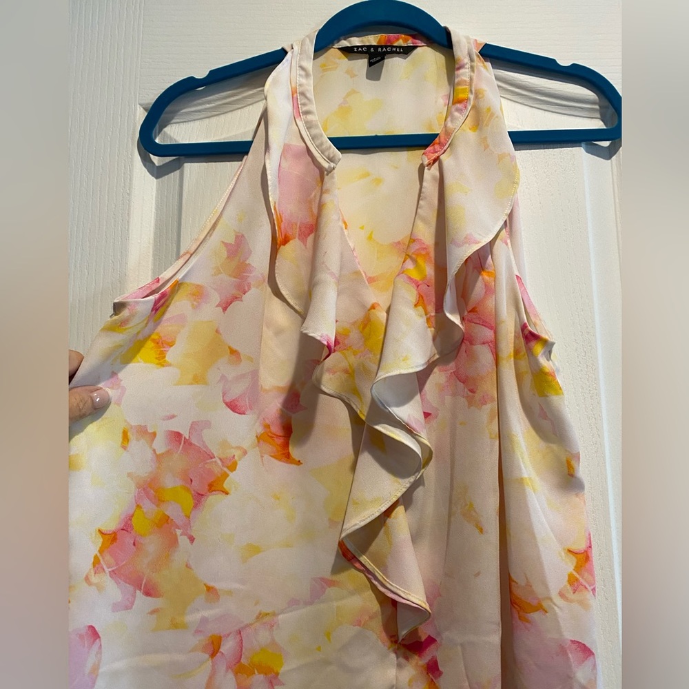 ZAC & RACHEL LG RUFFLE NECK BLOUSE (D) - Picture 2 of 7